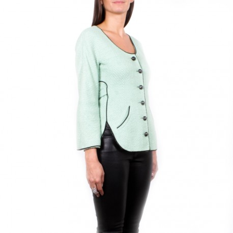 Veste CHANEL T 36 vert d'eau