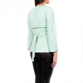 Veste CHANEL T 36 vert d'eau