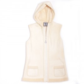 Gilet CHANEL T 40 peau retournée