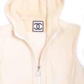 Gilet CHANEL T 40 peau retournée