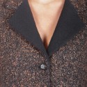 CHANEL T 38 Brown tweed jacket