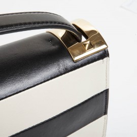 VALENTINO leather two-tone black and beige bag