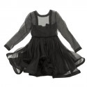 Black VALENTINO T40 IT/36 FRorganza cocktail dress with Ruffles