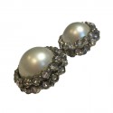 Clips CHANEL Vintage Pearl Pearl Earrings