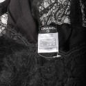 CHANEL T 38 cocktail silk and Black Lace dress