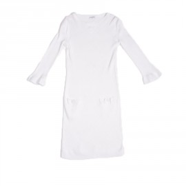 Robe CHANEL Blanche T 38 en maille 