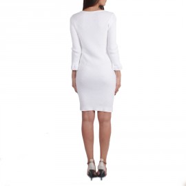 Robe CHANEL Blanche T 38 en maille 