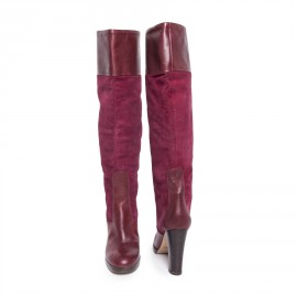 bottes CHLOE T 36.5 Bordeaux