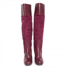 bottes CHLOE T 36.5 Bordeaux