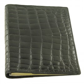 porte-agenda HERMES crocodile noir