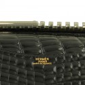 porte-agenda HERMES crocodile noir