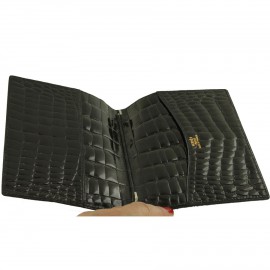 Porte-repertoire HERMES crocodile noir