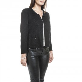 Veste CHANEL T 42 soie noire