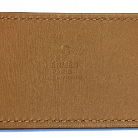 Ceinture HERMES CDC en veau swift et chamonix ébène et gold T85