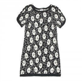 CHANEL T 36 en black and white flower dress