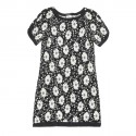 CHANEL T 36 en black and white flower dress