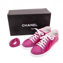  CHANEL sneakers in fuchsia pink leather and suede Size 40,5 FR