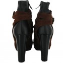 HERMES leather and suede T38 boots