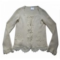 CHANEL Twinset cashmere T 38 off-white