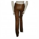 GUCCI brown leather pants