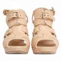 Sandales hautes DIOR t38 cuir beige rosé