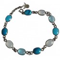 Bracelet blue gradient glass MARGUERITE DE VALOIS