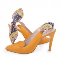 CARVEN T 39 orange leather pumps