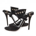 High t 38.5 STUART WEITZMAN Black Suede sandals