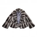 REBECCA gray chinchilla fur coat 46FR