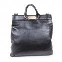 MARC JACOBS bag in black smooth leather and crystals