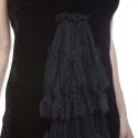 Dress JEAN PAUL GAULTIER T36 en velvet of silk and Black Lace