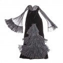 Dress JEAN PAUL GAULTIER T36 en velvet of silk and Black Lace