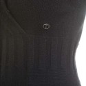 Robe CHANEL T36 en cachemire noir sans manche