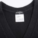 Robe CHANEL T36 en cachemire noir sans manche