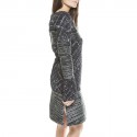 CHANEL dress in black tweed and leather size 38FR