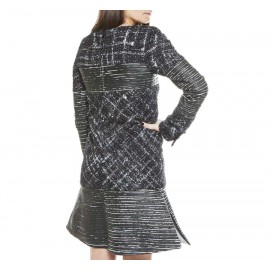 Robe CHANEL cuir et tweed