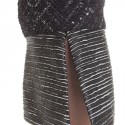 CHANEL dress in black tweed and leather size 38FR