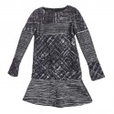 CHANEL dress in black tweed and leather size 38FR