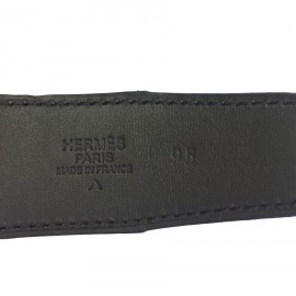 Ceinture HERMES Homme T95 en crocodile porosus marron