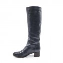 Bottes T36 SERGIO ROSSI cuir lisse bleu