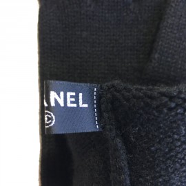 Gants longs CHANEL T      cachemire noir