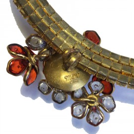 Collier ras de cou MARGUERITE de VALOIS fleurettes rubis