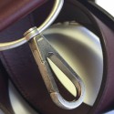 Ceinture HERMES T 90 en cuir swift bordeaux foncé fermoir mousqueton en  argent palladié