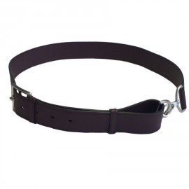 Ceinture HERMES T 90 en cuir swift bordeaux foncé fermoir mousqueton en  argent palladié