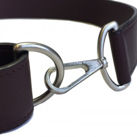 Ceinture HERMES T 90 en cuir swift bordeaux foncé fermoir mousqueton en  argent palladié