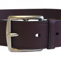 Ceinture HERMES T 90 en cuir swift bordeaux foncé fermoir mousqueton en  argent palladié