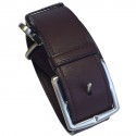 Ceinture HERMES T 90 en cuir swift bordeaux foncé fermoir mousqueton en  argent palladié