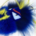 FENDI 'FENDIRUMI BUG-KUN' bag charm in blue and yellow mink