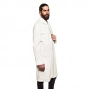 Trench coat GIANNI VERSACE t 48 en cuir d'agneau blanc cassé