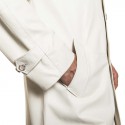 Trench coat GIANNI VERSACE t 48 in white lambskin broken